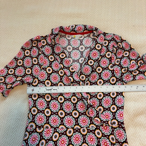 Boden Fixed Wrap‎ Jersey Dress in Opulent Daisy Size 8 Mini - Picture 13 of 14